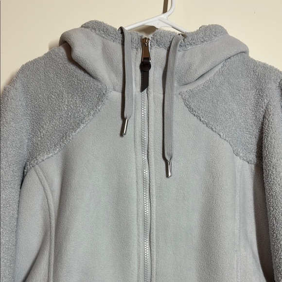 1 Madison Gray Teddy Jacket with Hood and Zipper - Picture 2 of 6
